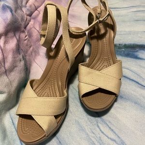 Crocs strappy wedges